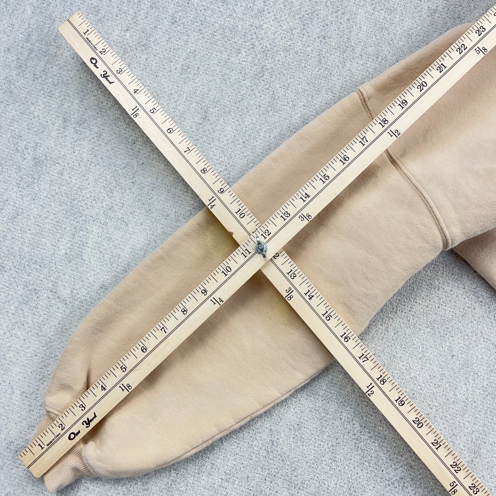 Aritzia Sweat Fleece Hoodie Womens Size 1 Tan Cozy Fleece Mega Fit STAINS - Picture 12 of 13